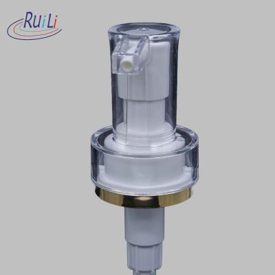 Premium kosmetisk pumpdispenser med akryllock